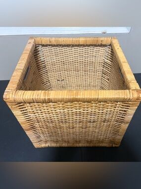 Wicker Storage Basket Natural Organizer Bin Rustic Home Decor
